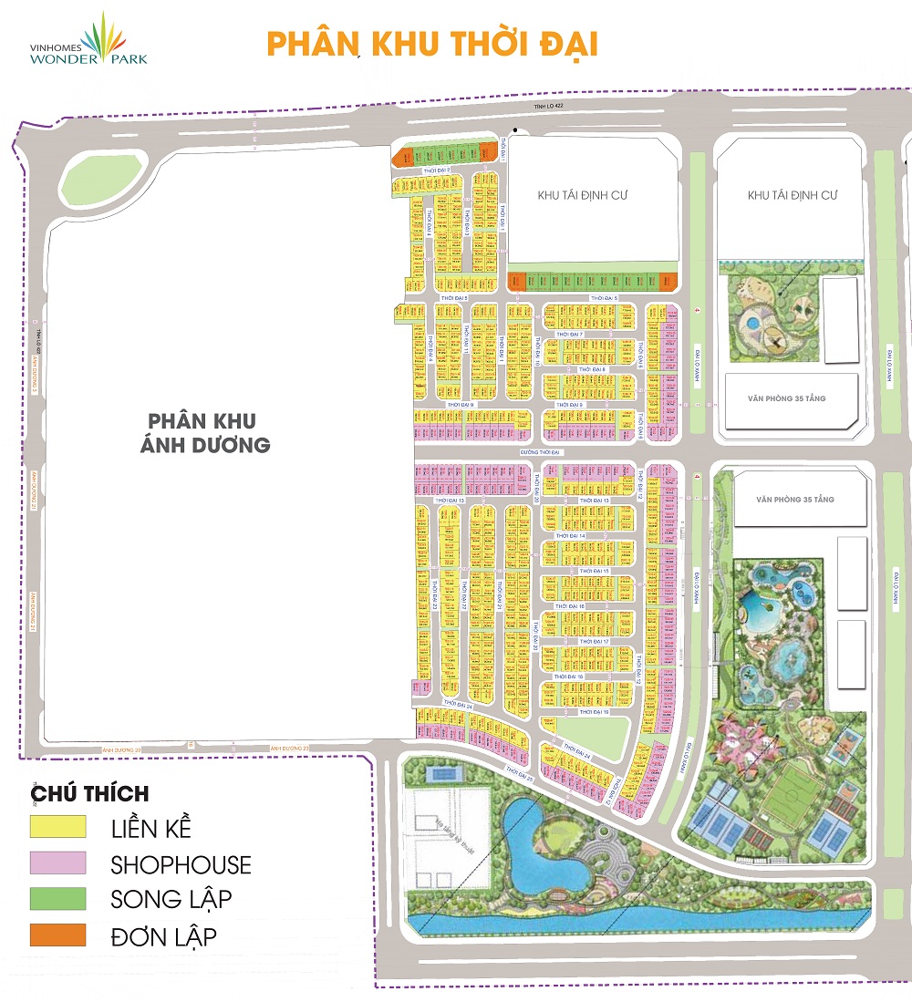 Phân khu thời đại Vinhomes Wonder Park