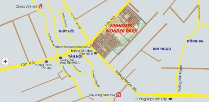 Vị trí Vinhomes Wonder Park Đan Phượng