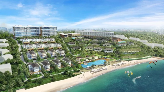 Việt Nam là điểm đến lý tưởng cho bạn bè Quốc Tế 1 Edna Grand Mercure Phan Thiết sở hữu 300m bờ biển riêng với 105 căn Sky villas có tầm nhìn hướng biển 100%