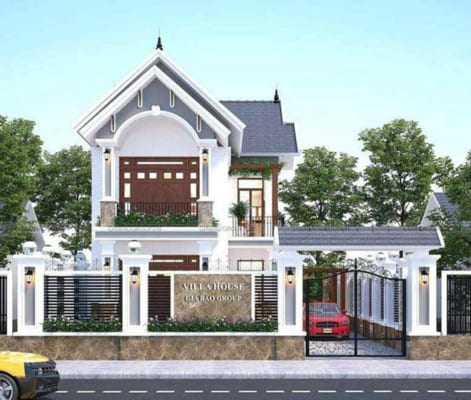 Nhà phố mái ngói trong kiến trúc tân cổ điển ấn tượng