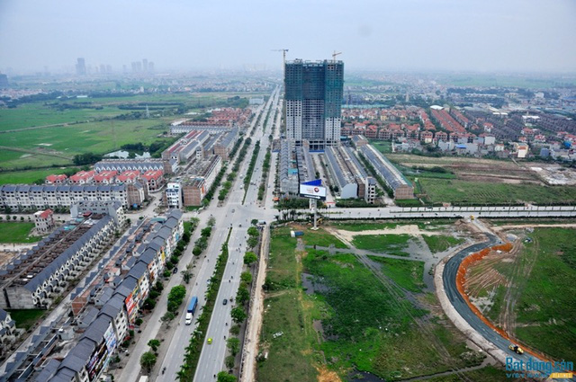 Các căn biệt thự, liền kề khu vực Nam An Khánh người dân đã về ở nhiều.