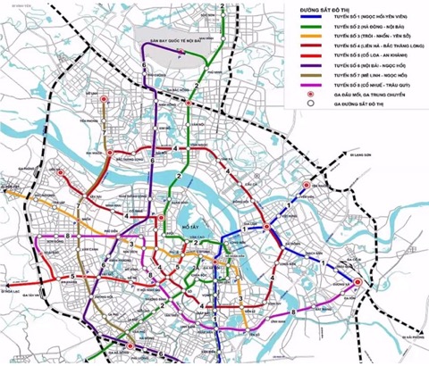 Hai tuyến đường sắt đô thị số 5 và số 7 tác động trực tiếp đến BĐS phía Tây thủ đô.